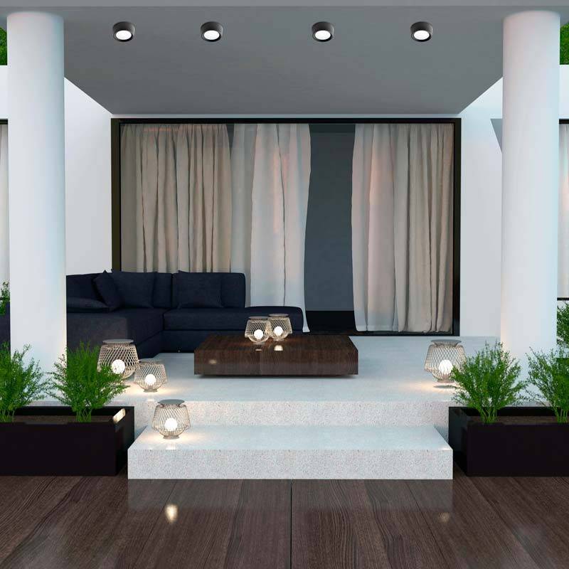 Downlight a soffitto CCT "Livia 160" FUMAGALLI - 10W - GX53 - IP55