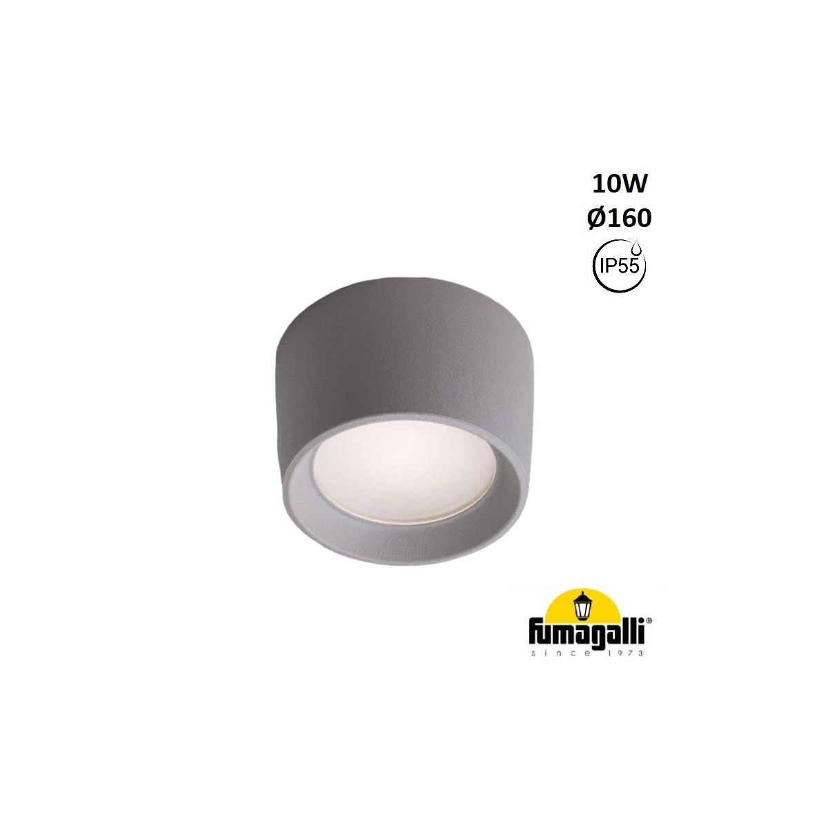 Downlight a soffitto CCT "Livia 160" FUMAGALLI - 10W - GX53 - IP55