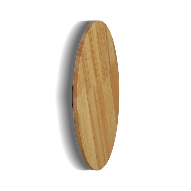 Applique circolare da parete in legno "Lune" - 26W - Ø 30cm