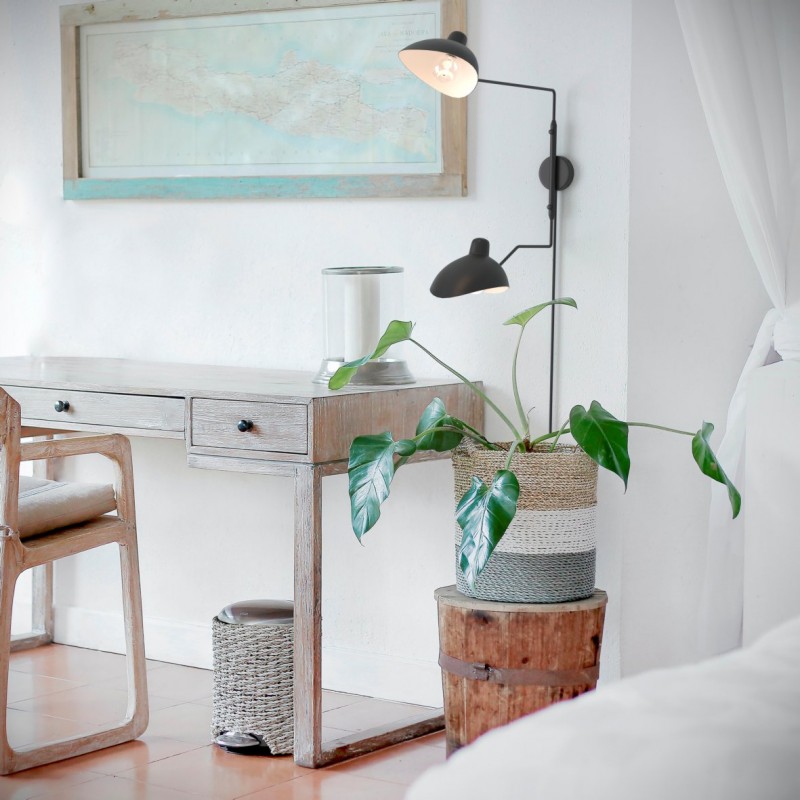 Lampada da parete di design "Louise" con spina - Ispirazione "Serge Mouille"- 2xE27 Lampada da parete di design "Louise" con spina - Ispirazione "Serge Mouille"- 2xE27