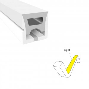Guaina flessibile in silicone per la conversione della striscia LED in neon - 16x16mm - 5 metri - Flessione orizzontale