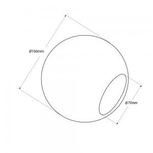 Sfera di ricambio in vetro opalino - Ø150 mm