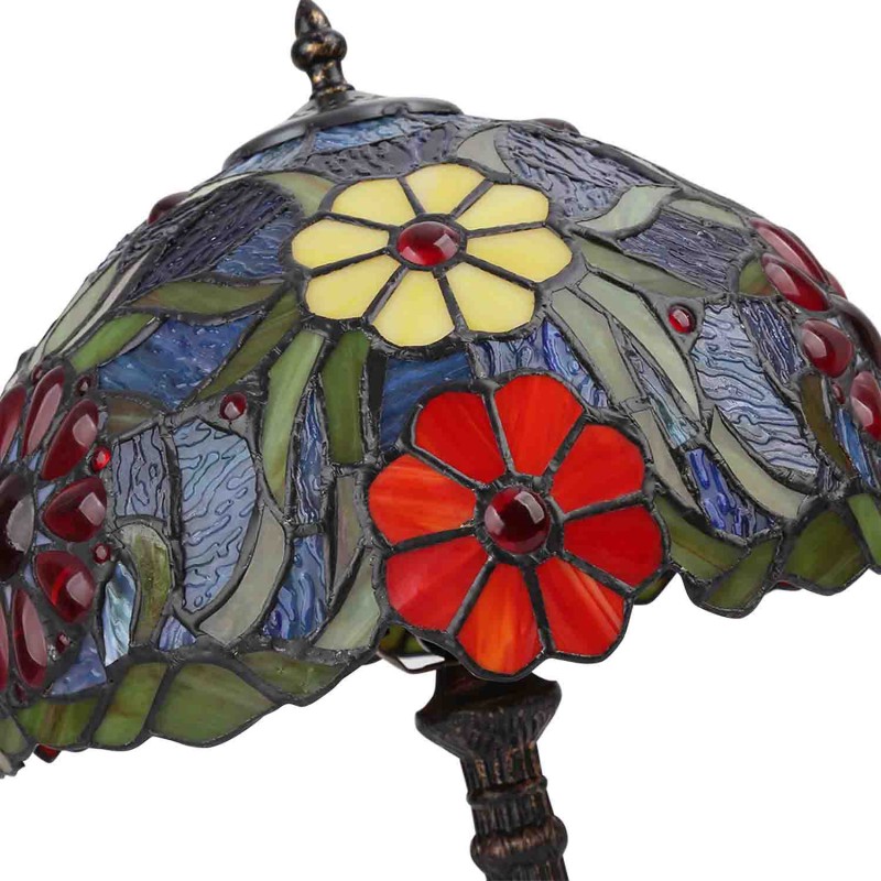Lampada da tavolo "Saura" ispirazione "Tiffany" - Ø 30cm Lampada da tavolo "Saura" ispirazione "Tiffany" - Ø 30cm