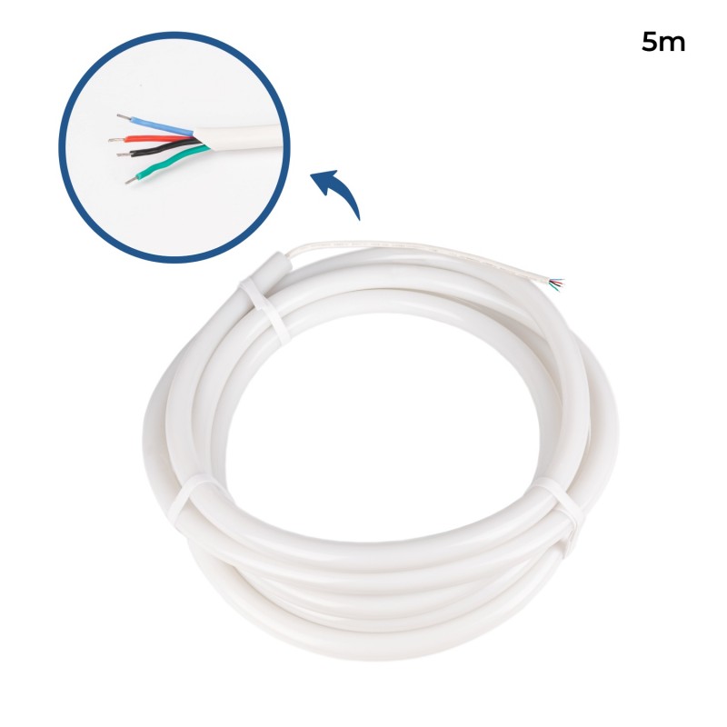 Neon LED flex RGB 360º - Ø22mm - 5 metri - 24V DC- 240Ch/m - 28W/m - IP65