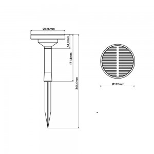 Pack x 2 - Faretto solare LED CCT da esterno con picchetto - 1W - IP65