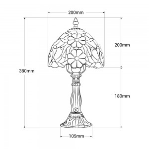 Lampada da tavolo "Saura" ispirazione "Tiffany" - Ø 20cm