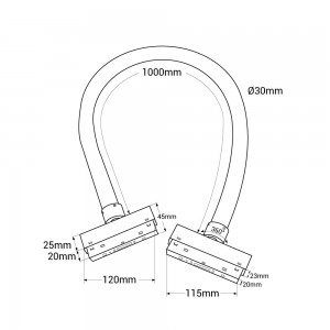 Neon LED flex 360º a binario magnetico - 48V DC- Ø30mm - 24W/m - 1 metro - 336ch/m