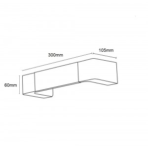 Applique LED bidirezionale "Etso" - 6W - 3000K - 30cm