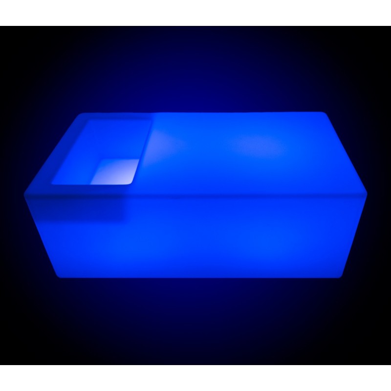 Tavolo luminoso LED RGBW con ghiacciaia e batteria - 24W