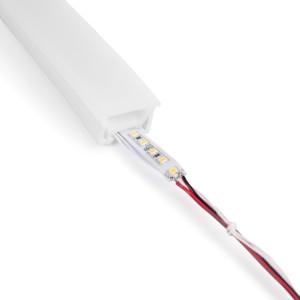 Guaina flessibile in silicone per convertire la striscia LED in neon - 30x20mm - 5 metri - Flessione verticale