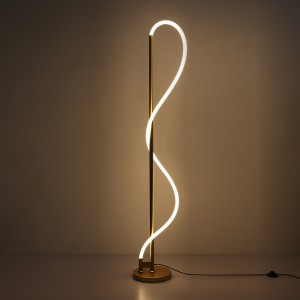 Lampada da terra moderna neon ondulato "Corda" - 360º - Dimmerabile - 30W - 3000K