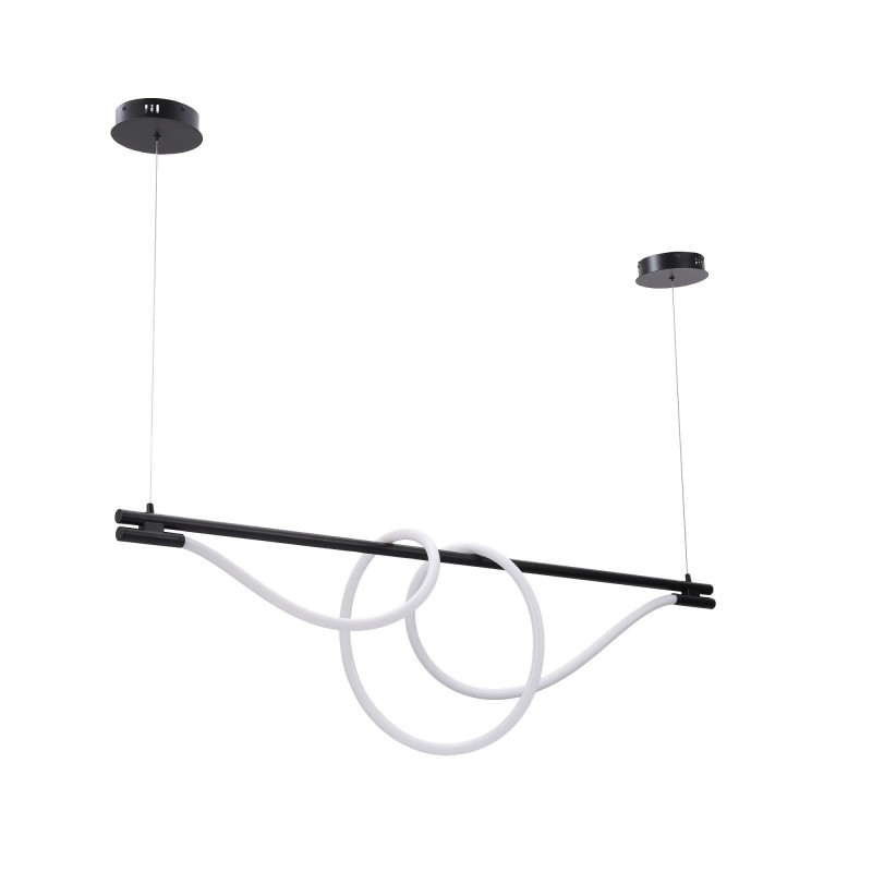 Lampada a sospensione moderna neon ondulato "Corda" - 360º - 45W - 3000K Lampada a sospensione moderna neon ondulato "Corda" - 360º - 45W - 3000K