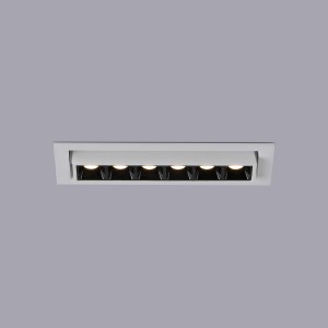 Faretto lineare LED da incasso 10W - Orientabile - UGR18 - CRI90 - Chip OSRAM - 2800K