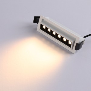 Faretto lineare LED da incasso 10W - Orientabile - UGR18 - CRI90 - Chip OSRAM - 2800K