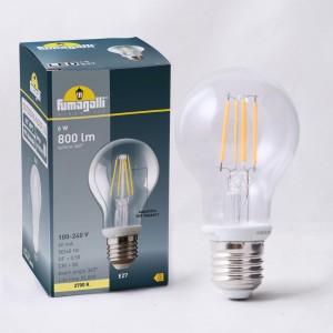 Lampadina a filamento LED E27 - 6,5W - Fumagalli - 2700K