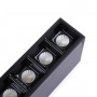 Faretto lineare LED nero da superficie - 10W - UGR18 - CRI90 - Chip OSRAM