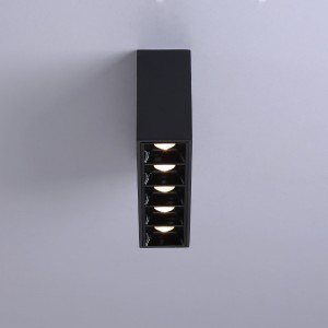 Faretto lineare LED nero da superficie - 10W - UGR18 - CRI90 - Chip OSRAM