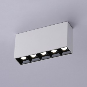 Faretto lineare LED bianco da superficie - 10W - UGR18 - CRI90 - Chip OSRAM