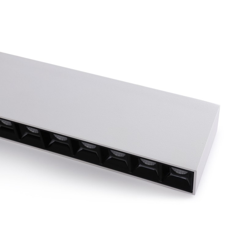 Faretto lineare LED bianco da superficie - 20W - UGR18 - CRI90 - OSRAM Chip Faretto lineare LED bianco da superficie - 20W - UGR18 - CRI90 - OSRAM Chip