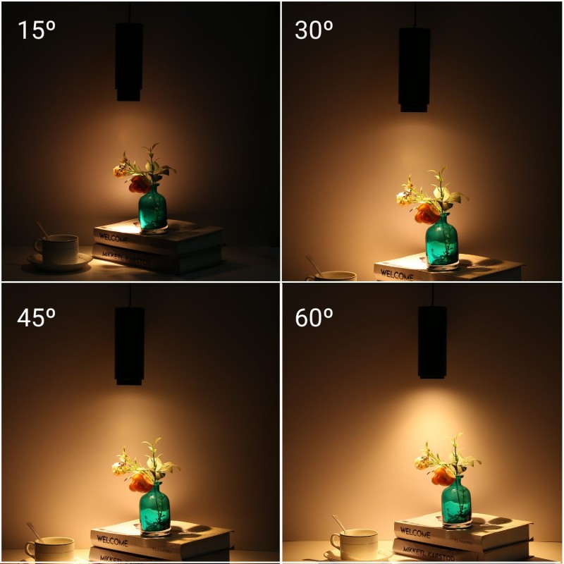 Faretto LED a sospensione per binario magnetico con ZOOM 15°- 60° - 48V - 8W - UGR16 - CRI95 Faretto LED a sospensione per binario magnetico con ZOOM 15°- 60° - 48V - 8W - UGR16 - CRI95