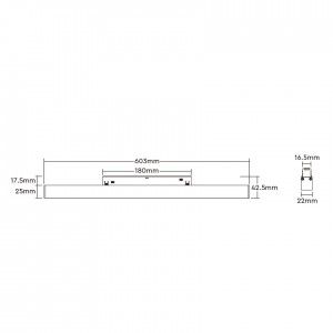 Apparecchio lineare opalino a binario magnetico RGB + CCT - 24W - Mi Light