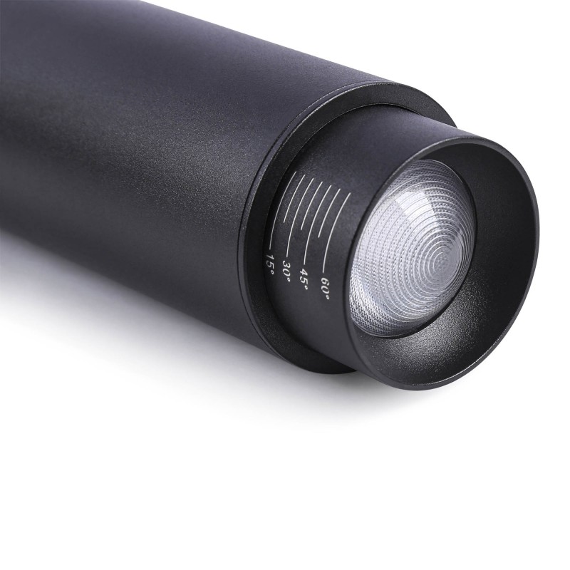 Faretto LED a sospensione con ZOOM 15°- 60° per binario magnetico - 48V - 8W - UGR16 - CRI95 Faretto LED a sospensione con ZOOM 15°- 60° per binario magnetico - 48V - 8W - UGR16 - CRI95