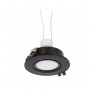 10 KIT - Anello per downlight basculante nero Ø90mm + lampadina GU10 5W + portalampada GU10
