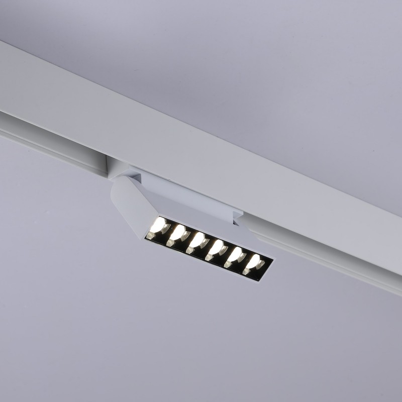 Faretto lineare LED orientabile a binario magnetico 48V - 6W - UGR16 - Bianco