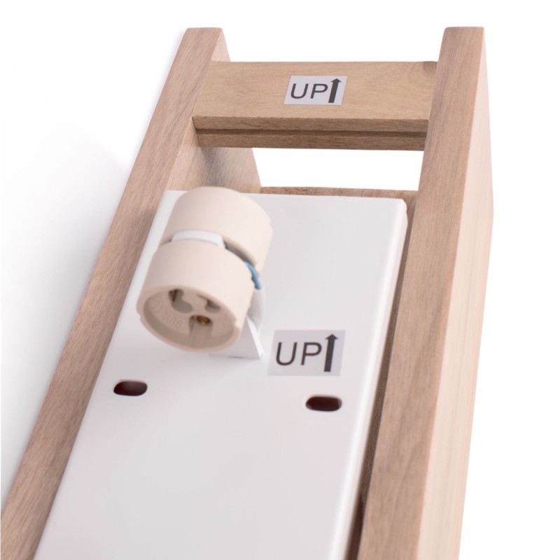 Lampada da parete bidirezionale in legno "Durga" - 2 x GU10 - Interni Lampada da parete bidirezionale in legno "Durga" - 2 x GU10 - Interni