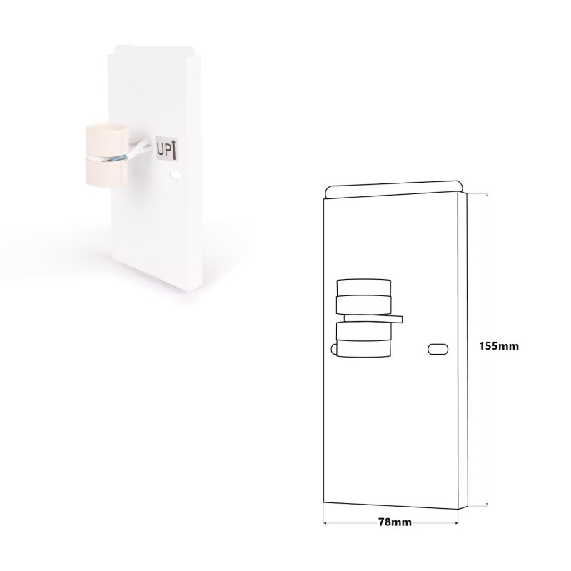 Lampada da parete bidirezionale in legno "Durga" - 2 x GU10 - Interni Lampada da parete bidirezionale in legno "Durga" - 2 x GU10 - Interni