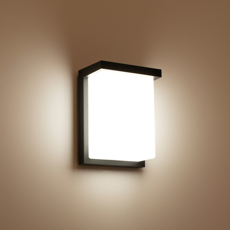 Lampada da parete in alluminio per esterni "Block" - Potenza regolabile: 12W-14W-16W - CCT Lampada da parete in alluminio per esterni "Block" - Potenza regolabile: 12W-14W-16W - CCT