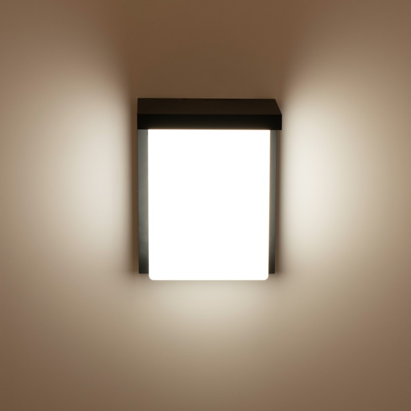 Lampada da parete in alluminio per esterni "Block" - Potenza regolabile: 12W-14W-16W - CCT Lampada da parete in alluminio per esterni "Block" - Potenza regolabile: 12W-14W-16W - CCT