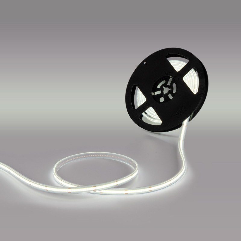 Striscia LED COB 24V DC - 10W/m - 10mm - IP20 - Rotolo 5 metri - Taglio ogni 1cm