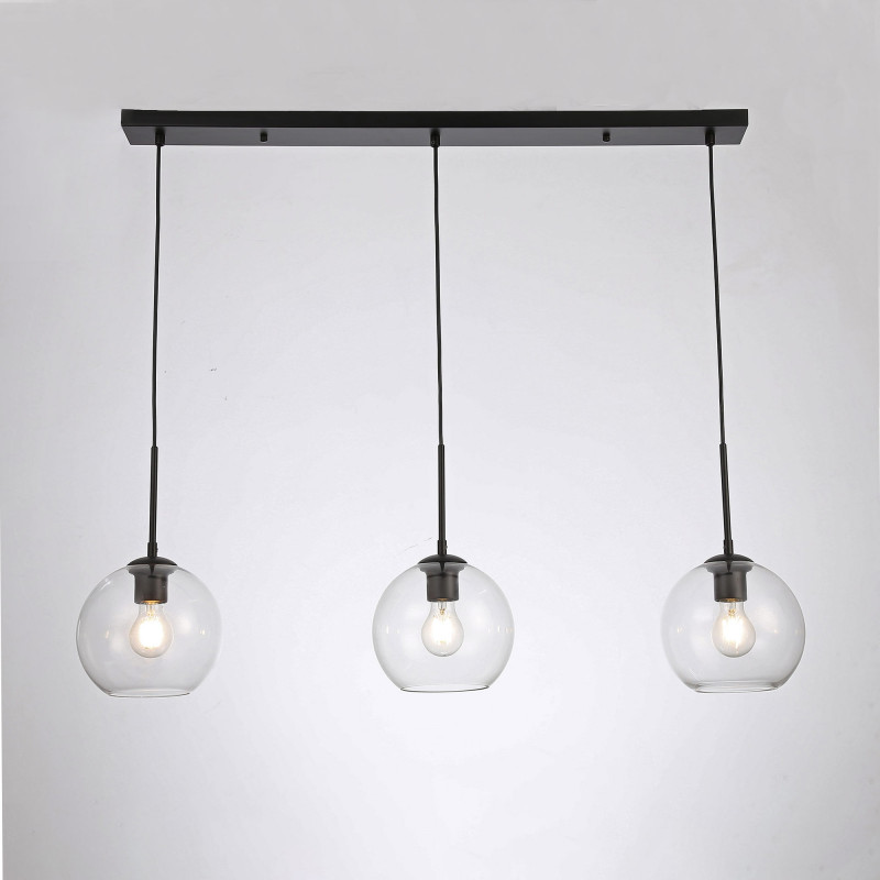 Lampada a sospensione tripla in vetro "Merce" - 3 x E27