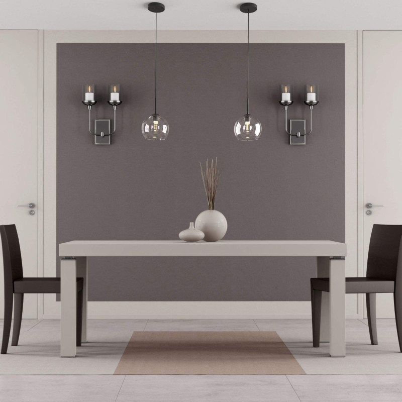 Lampada a sospensione in vetro "Cleire" - E27