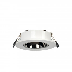 Anello downlight circolare basculante per lampadina GU10/MR16 - Basso UGR -  Ø75 mm