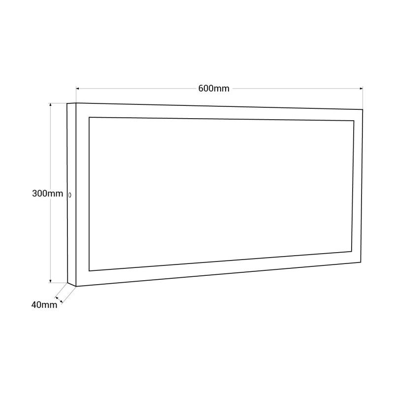 Pannello LED 60X30 24W Cornice Bianca - CCT XXLED