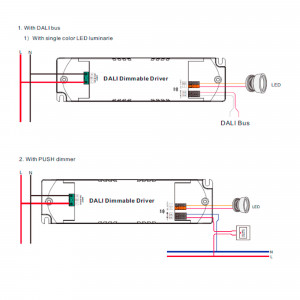 Driver dimmerabile DALI DT6 monocolore 220-240V - Uscita 6-42V DC - 100-700mA - 12W