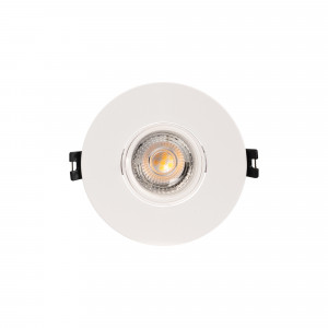 Anello downlight basculante per lampadine GU10/MR16 - Foro Ø75 mm