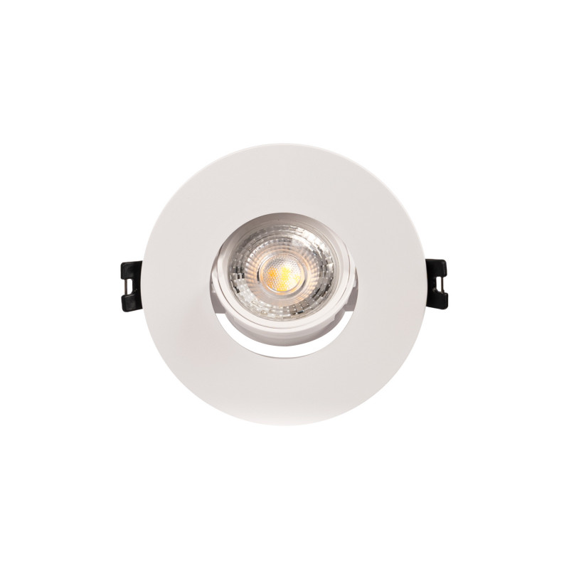 Anello downlight basculante per lampadine GU10/MR16 - Foro Ø75 mm
