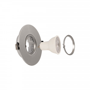 Anello downlight basculante per lampadine GU10/MR16 - Foro Ø75 mm