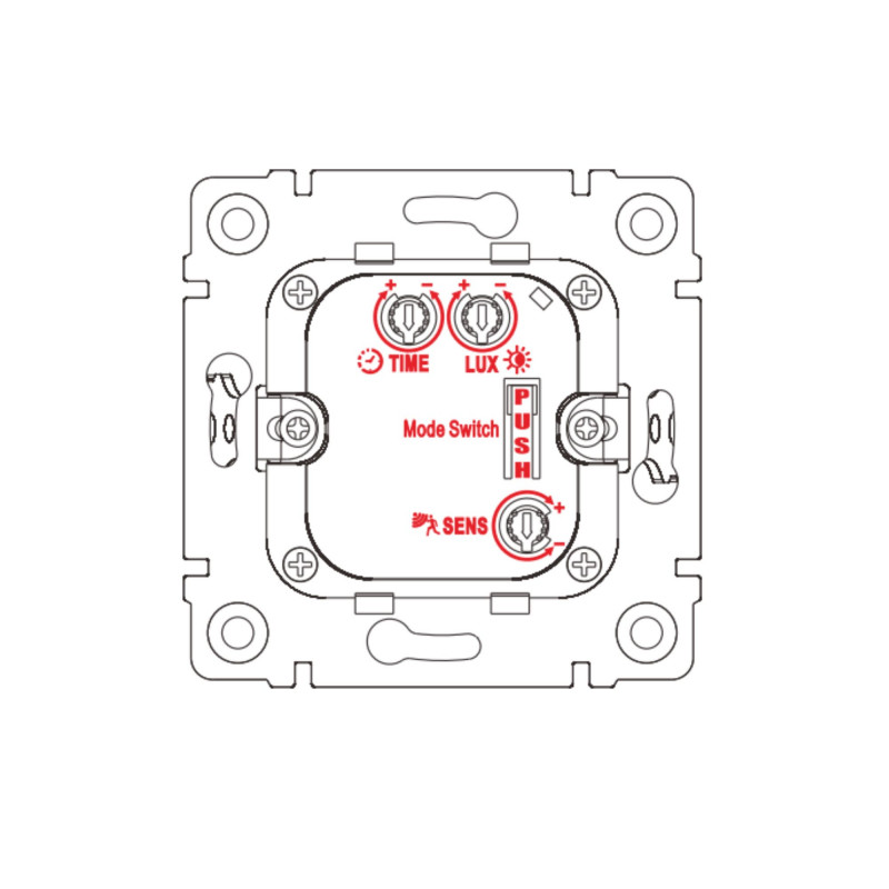 Sensore di movimento a microonde da parete - 180º - IP20