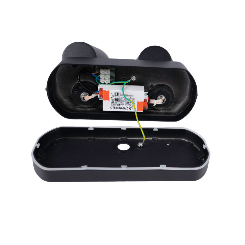 Doppia applique da parete per esterni "Tura" - 20,5W - Orientabile - 3000K - IP54