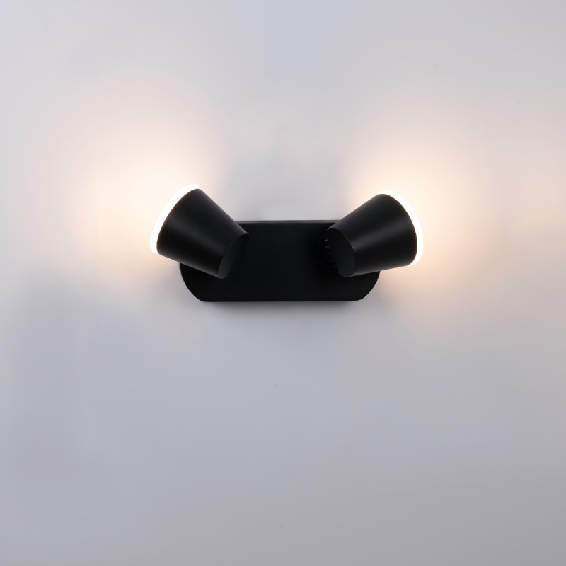 Doppia applique da parete per esterni "Tura" - 20,5W - Orientabile - 3000K - IP54