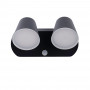 Doppia applique da parete "Tura" con sensore PIR - 20,5W - Orientabile - 3000K - IP54