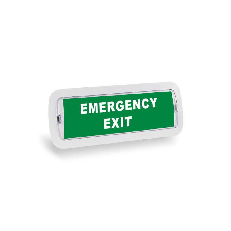 KIT Pittogramma autoadesivo "Emergency Exit" + Luce di emergenza 3W