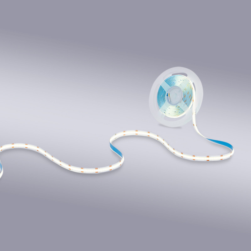 Striscia LED COB 24V DC - CCT - 14W/m - 10mm - IP20 - Rotolo 5 metri - Taglio ogni 26mm