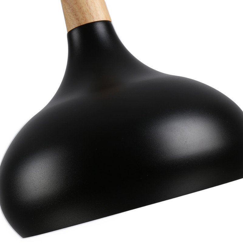 Lampada a sospensione in metallo e legno "Loop" Lampada a sospensione in metallo e legno "Loop"