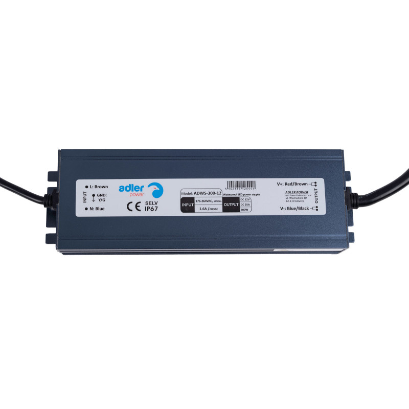 Alimentatore a tenuta stagna 12V - 300W - IP67 - 25A