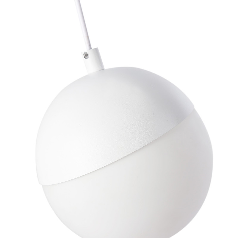 Lampada a sospensione sfera LED a binario magnetico 48V - 6W - 2700K - CRI90 - Bianco
